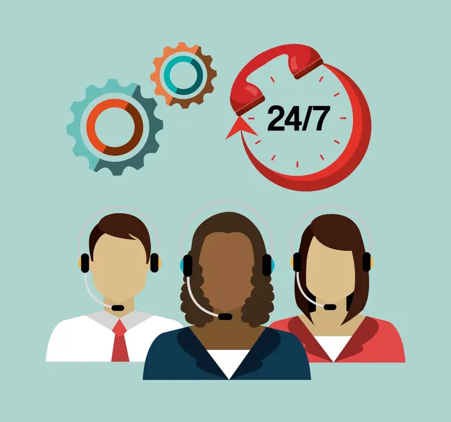 Agent on the phone providing year-round customer service